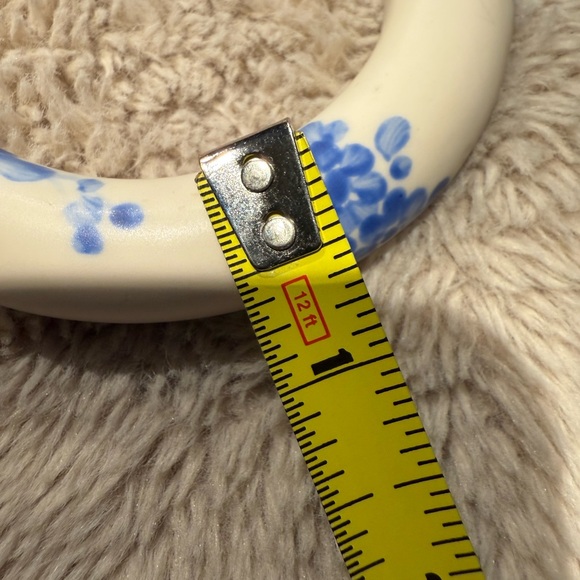 Royal Copenhagen Style Blue Porcelain Bracelet‎ Bangle 8” - Picture 4 of 5